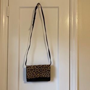 JCREW crossbody vegan leather animal print bag